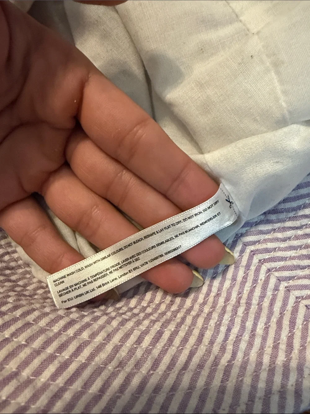 Urban Outfitters Lavender and White Striped Kids Bucket Hat
